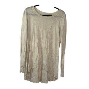 Ruby Moon Womens Beige Long Sleeve Cotton Tunic Top Size L